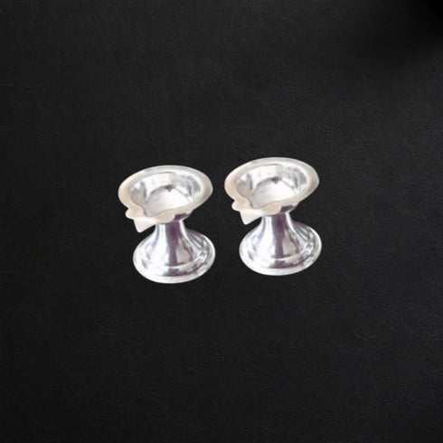 Pure Silver Plain Pair Diyas 20g